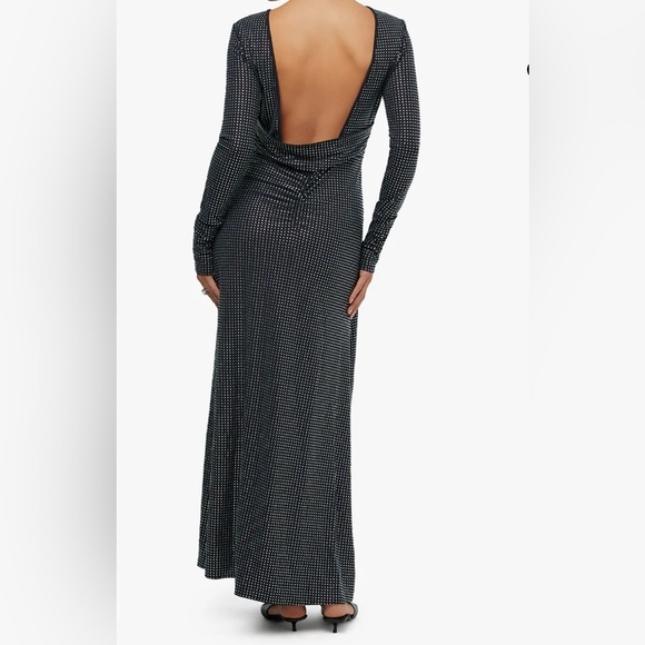 WeWoreWhat Dresses & Skirts - We Wore What Backless Evening Gown Crystal Spandex Maxi Dress Women's Size 2